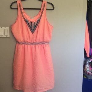 Maurice's bright salmon embroidered summer sundres
